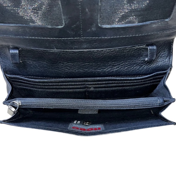 Hobo International Convertable Crossbody Wallet Bag Black Leather Organizer - Picture 5 of 12